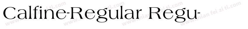 Calfine-Regular Regu字体转换